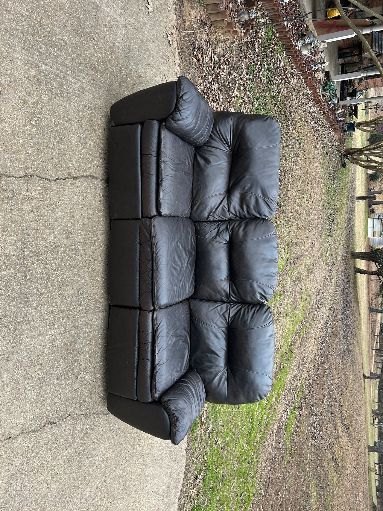 Leather 3-Seater Sofa