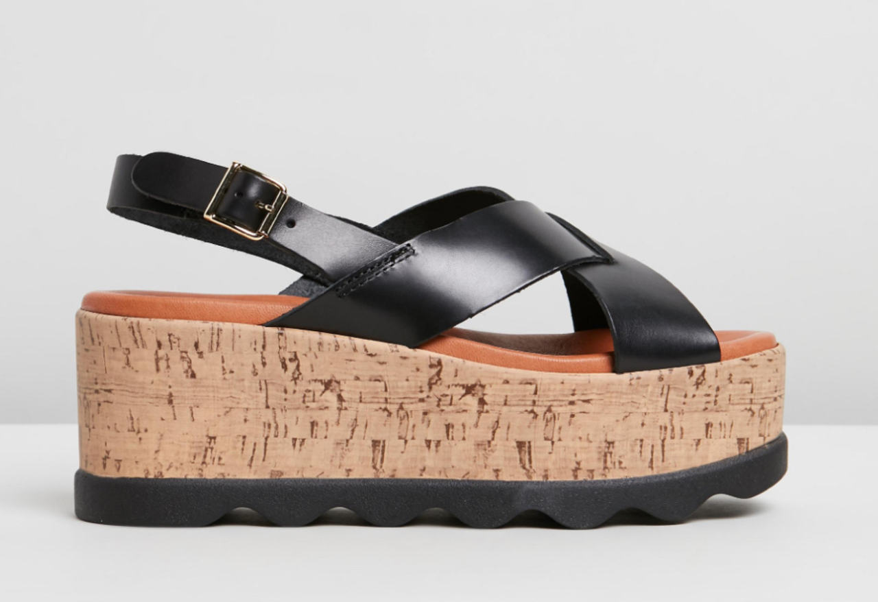 JONAK PARIS LEATHER PLATFORM SANDAL SIZE EUR 38 RRP $170