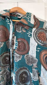 Fuda International Vintage Silk Bomber Jacket Medium Retro 1980s 80s - Image 2