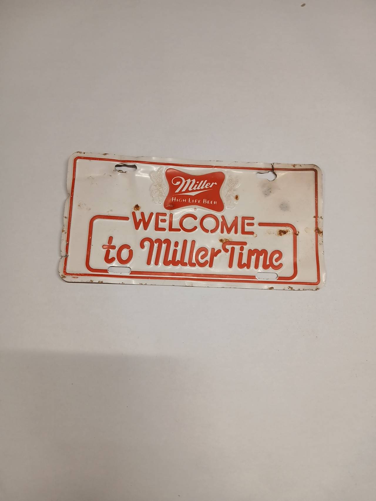 Vintage Miller High Life Welcome to Miller Time Metal Sign