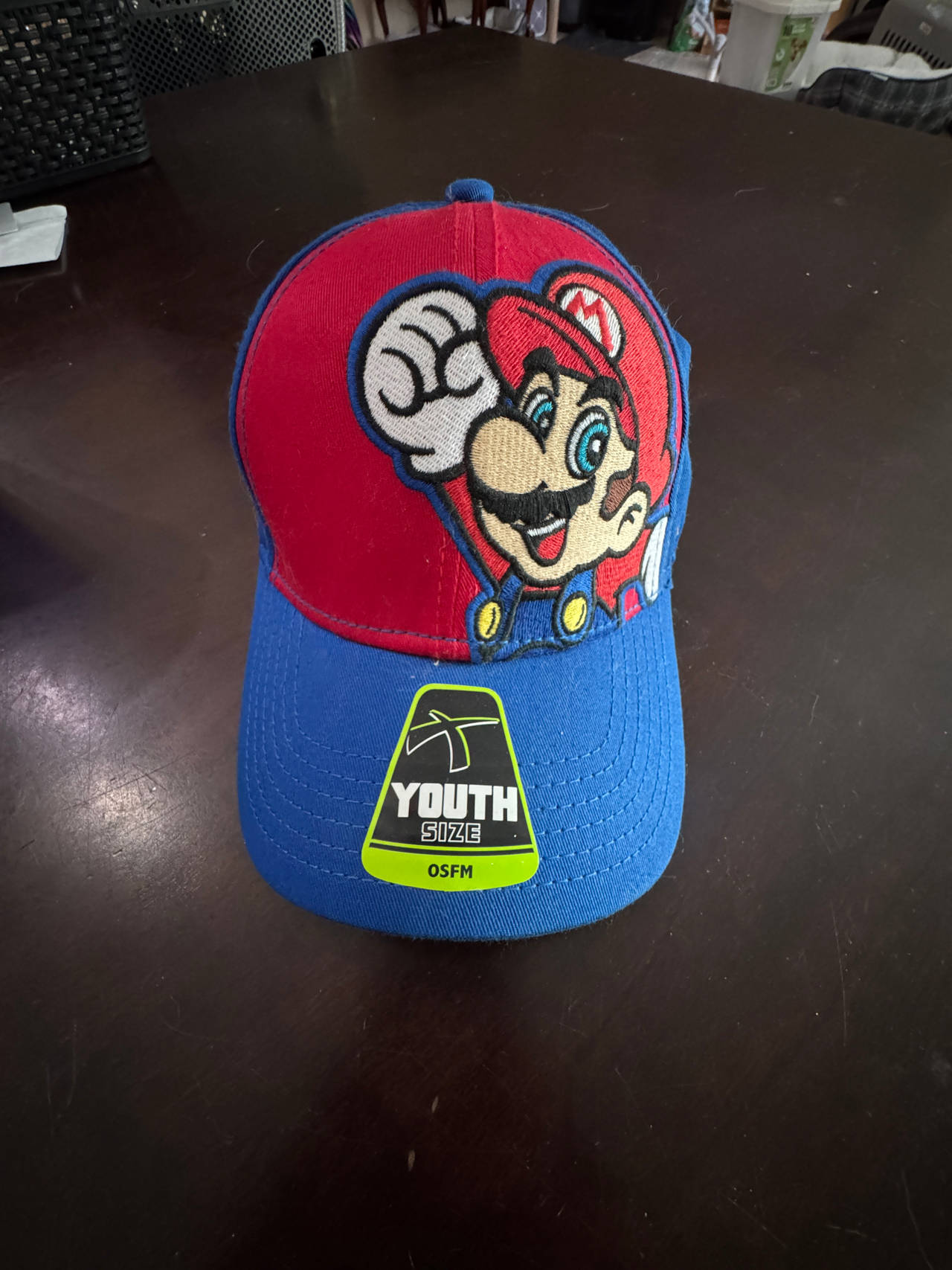 Super Mario Youth Baseball Cap New NWT