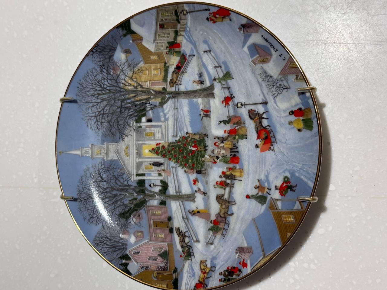 Franklin Mint C.J. Sternberg The Village Christmas Tree Plate