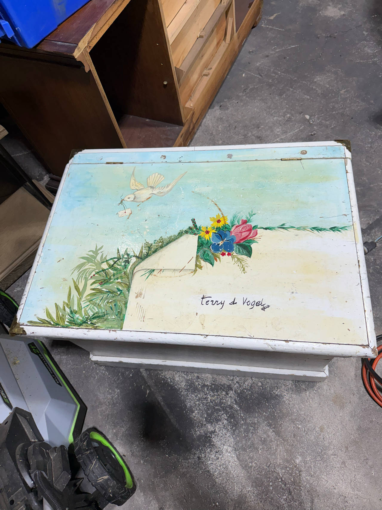 Terry & Vogel Hand Painted Wooden Storage Chest