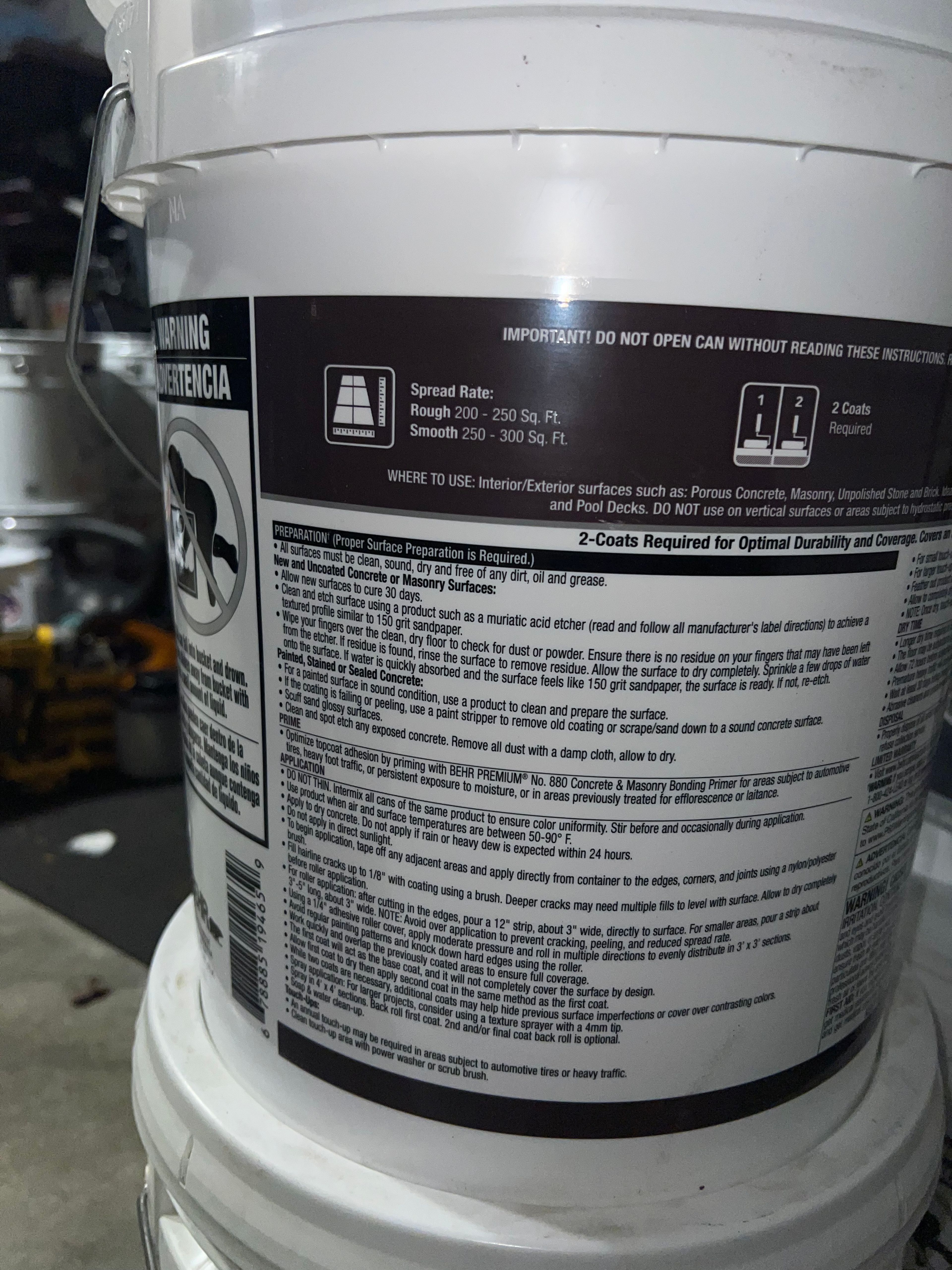 Behr Premium Granite Grip Concrete Paint Gray - Image 4