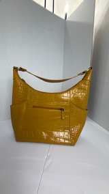 Michael Rome Designs Leather Croc Embossed Hobo Shoulder Bag - Image 5