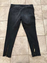 Michael Kors Black Ankle Zip Skinny Jeans size 12 - Image 4