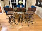 Set of 3 Industrial Adjustable Bar Stools - Image 6