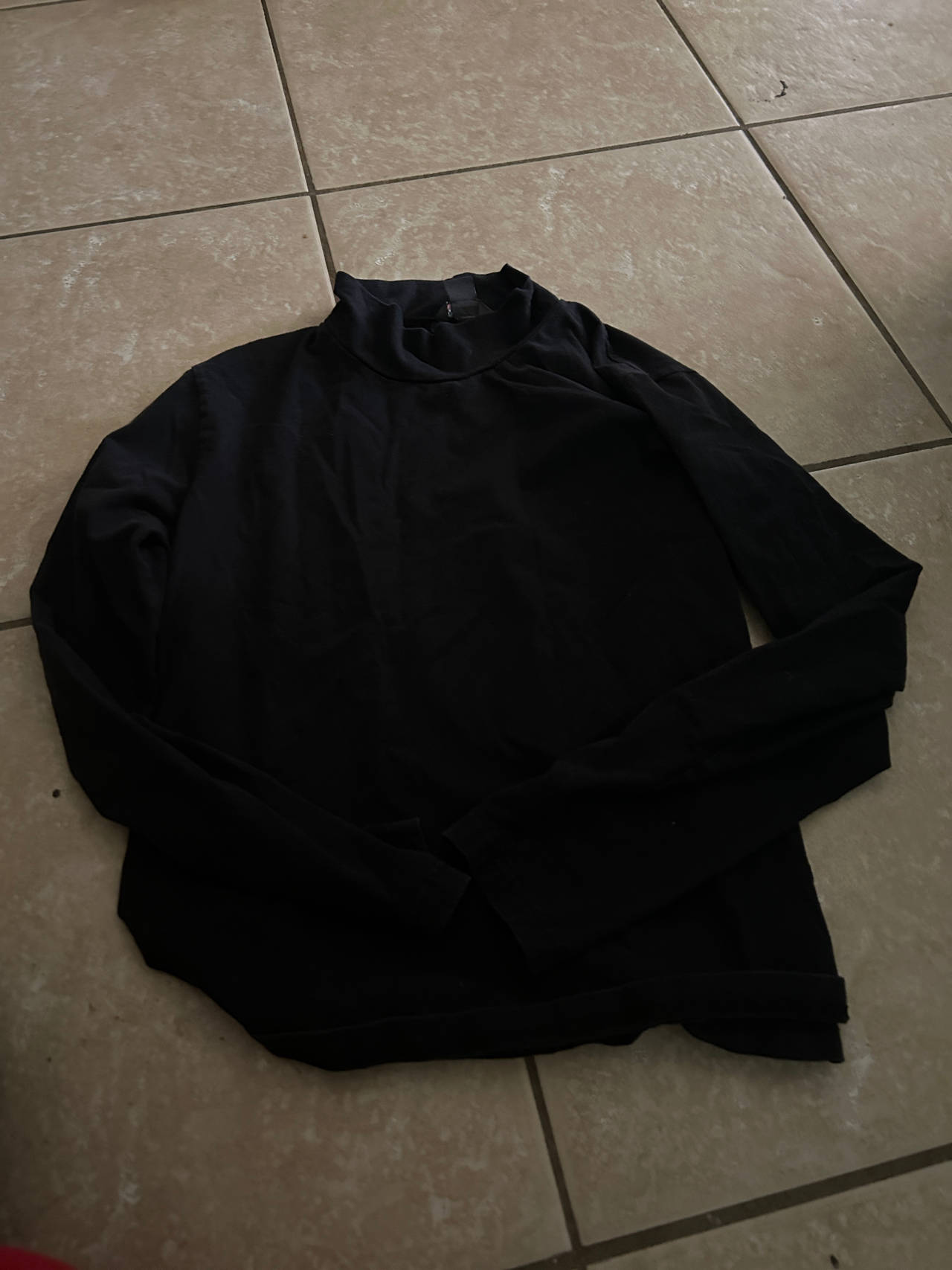 Black Turtleneck Long Sleeve Shirt
