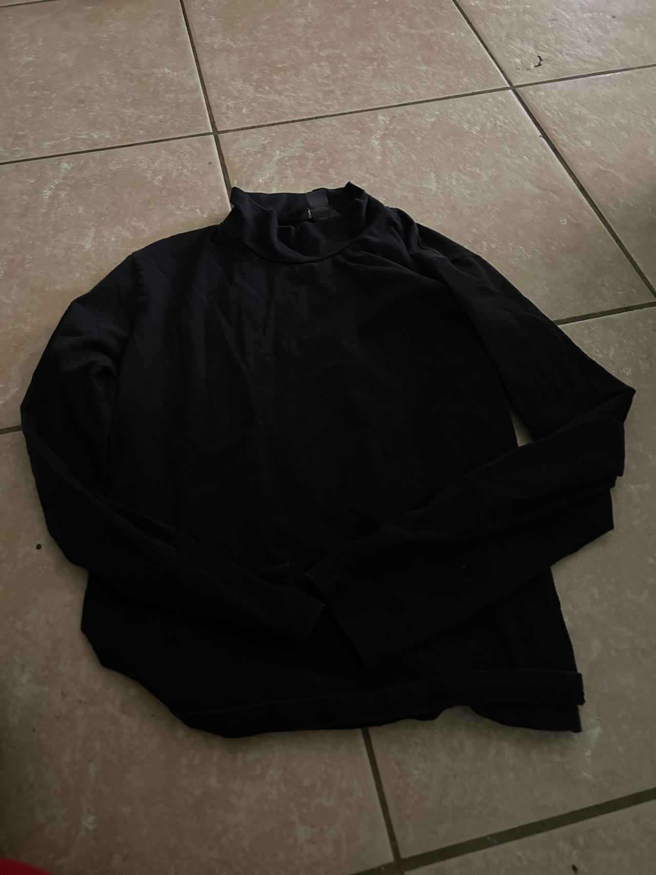 Black Turtleneck Long Sleeve Shirt