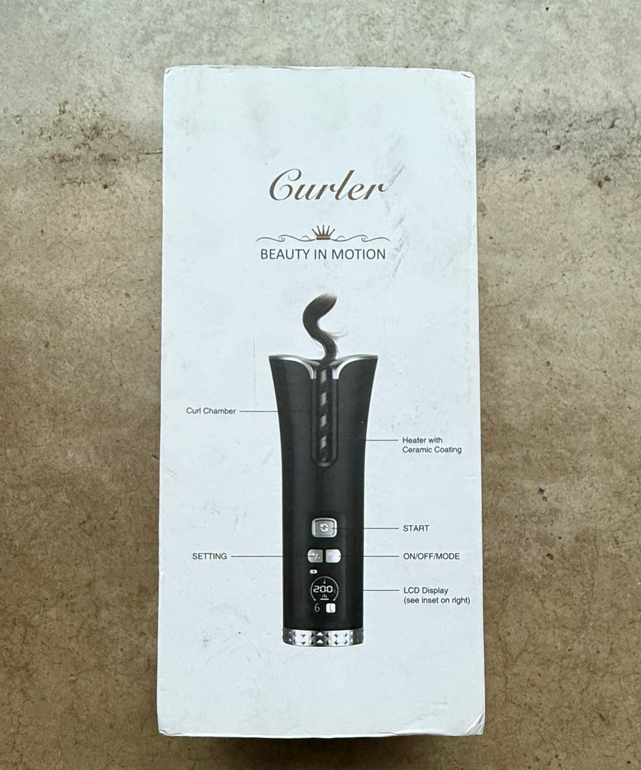 Cordless Automatic Hair Curler with LCD Display