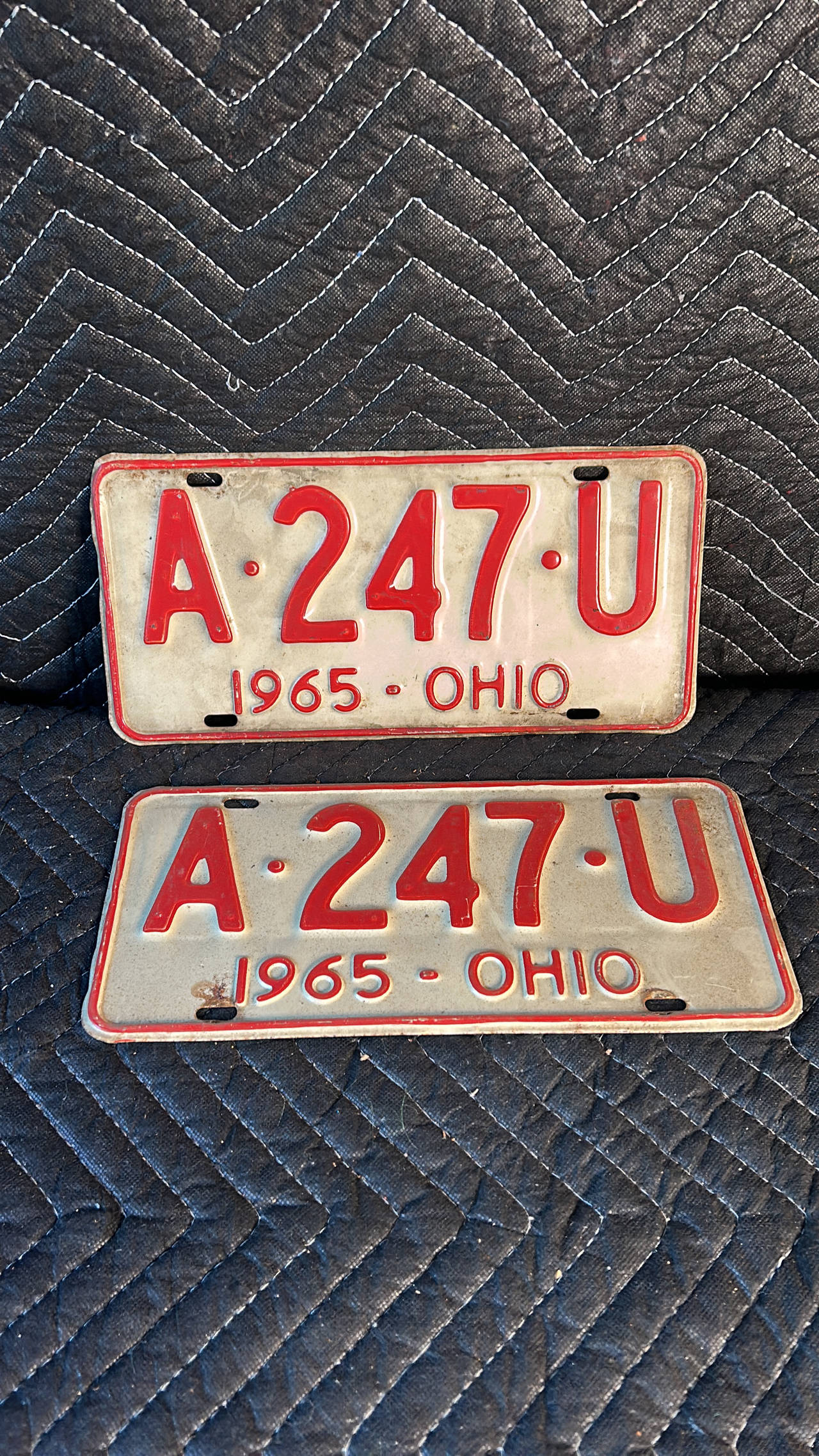 1965 Ohio License Plates (Pair)
