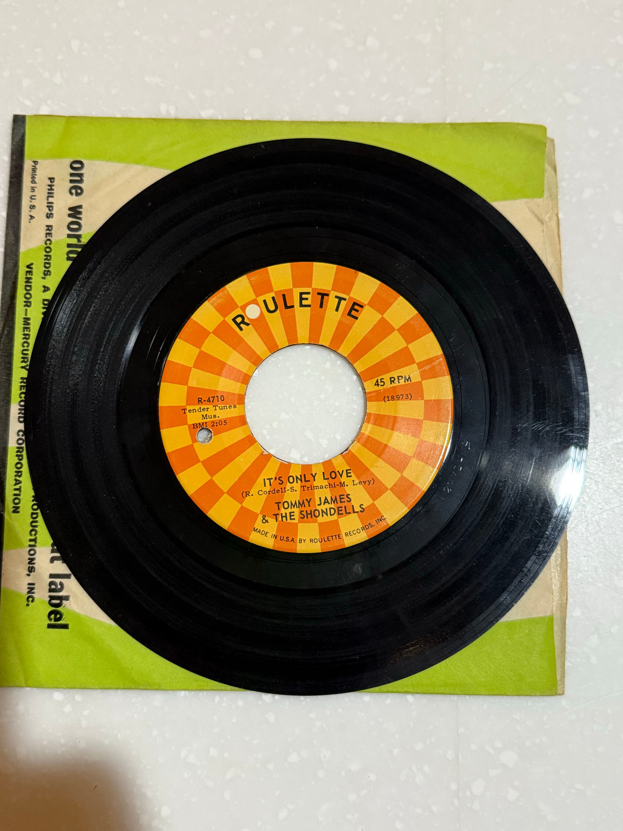 Tommy James & The Shondells - It's Only Love 7" Vinyl Single