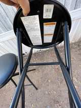 Padded Folding Stool Black - Image 5