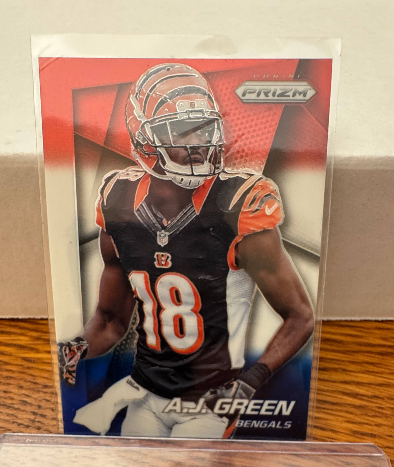 2014 Panini Prizm A.J. Green Red White and Blue Prizm #110