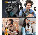 TuneFlux Wireless Bluetooth Headphones Over Ear Bluetooth 5.3 Headsets Black - Image 5