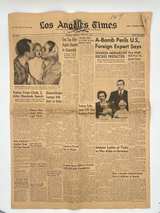 Vintage Los Angeles Times Historical Headline Newspaper - Image 1
