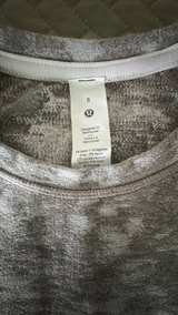 Lululemon Rulu Run Long Sleeve Grey White Jacquard - Image 2