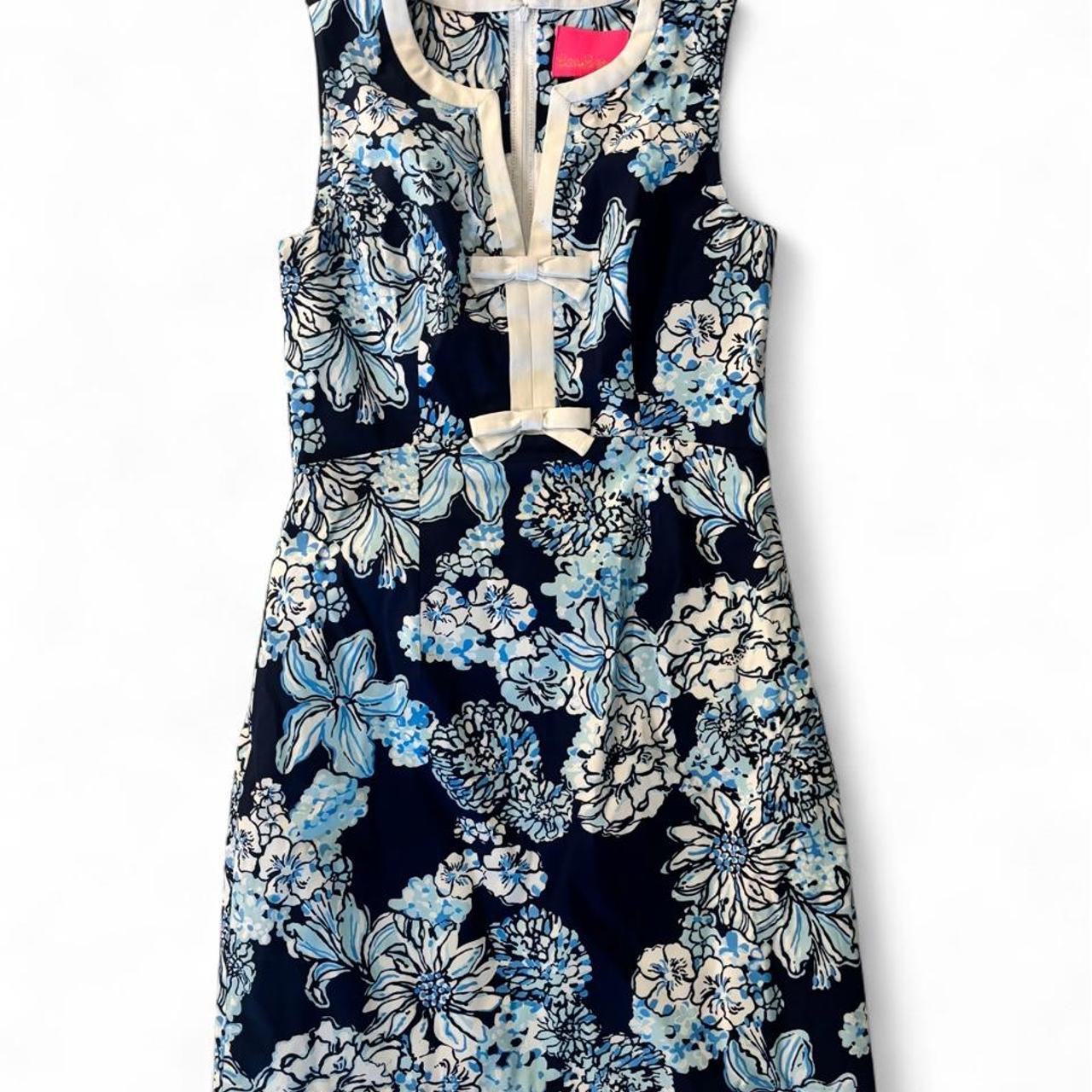 Lilly Pulitzer Floral Shift Dress with Bow Details