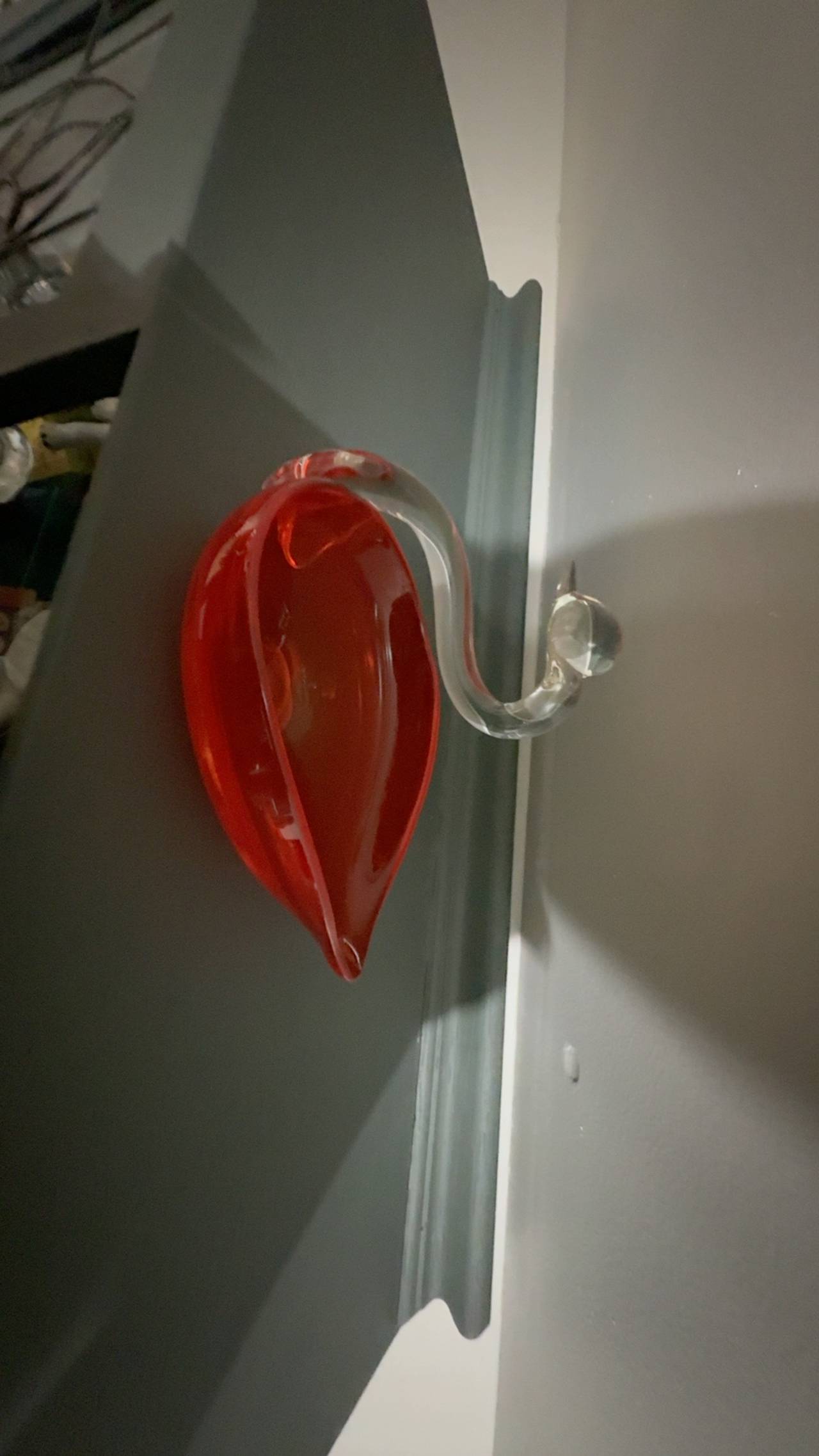 Murano Red Glass Decorative Bowl