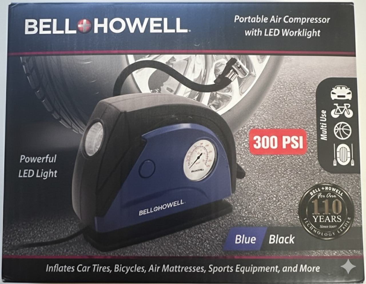 Bell+Howell 12V DC Portable Air Compressor