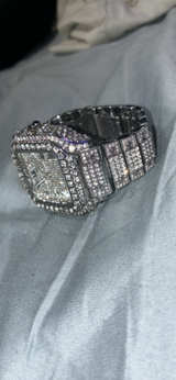 Iced Out Cartier Santos Watch - Image 1