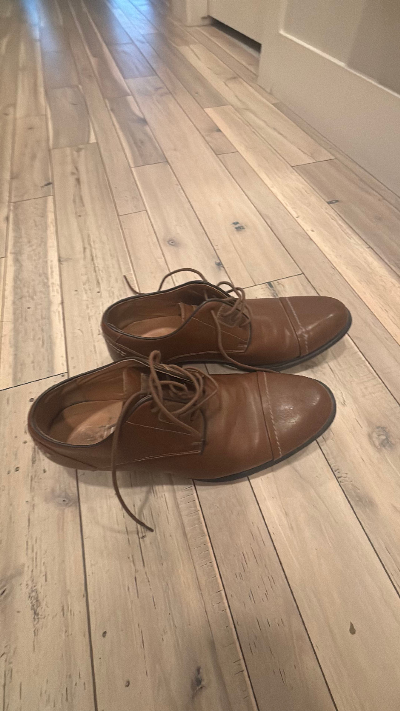 Men's Brown Leather Oxford Dress Shoes
