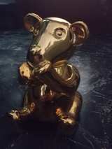 Gold Chrome Teddy Bear Figurine - Image 2
