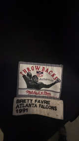 Mitchell & Ness Brett Favre Atlanta Falcons 1991 Throwback Jersey Black - Image 3