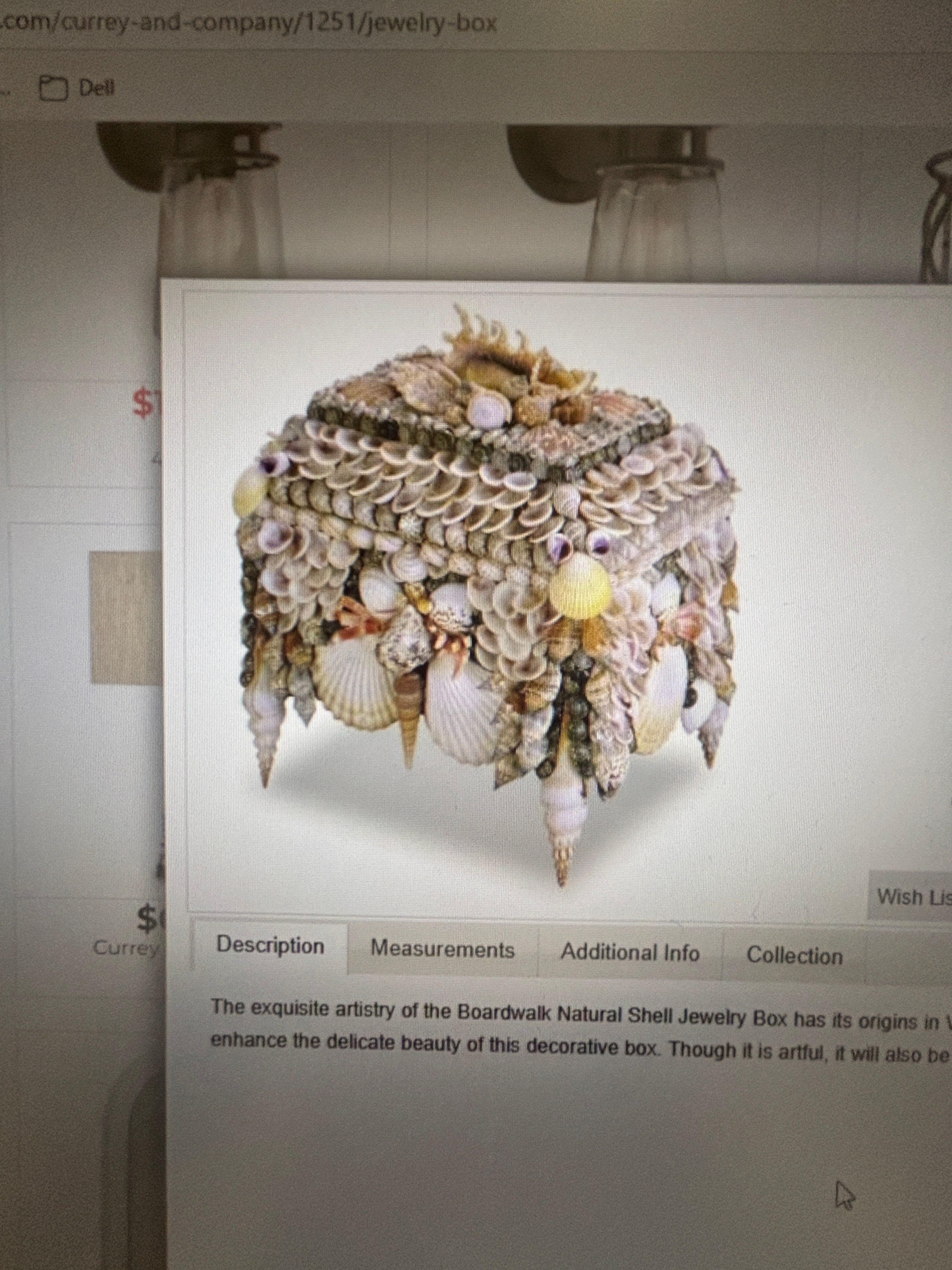 Boardwalk Natural Shell Jewelry Box