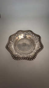 Vintage Sterling Silver Trinket Dish Monogramed  - Image 1