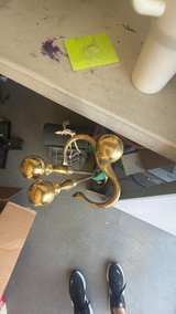 Vintage Brass Fireplace Tool Set with Stand - Image 2