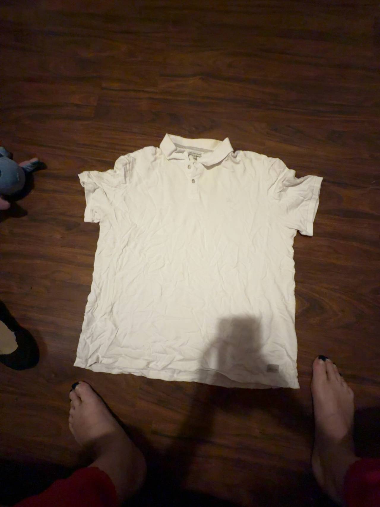 Calvin Klein  Vintage Dirty White Lion Embroidered Polo