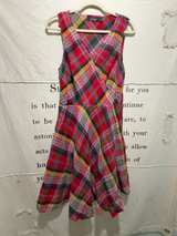 Lauren Ralph Lauren Plaid Crinkle Cotton Sleeveless Dress - Image 1