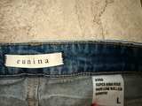 Eunina Jeans Distressed Denim Shorts - Image 3