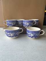 Churchill England Blu Willow China-1 Lg Plate, 2 Sm Plates, 2 Bowls and 6 Mugs - Image 5