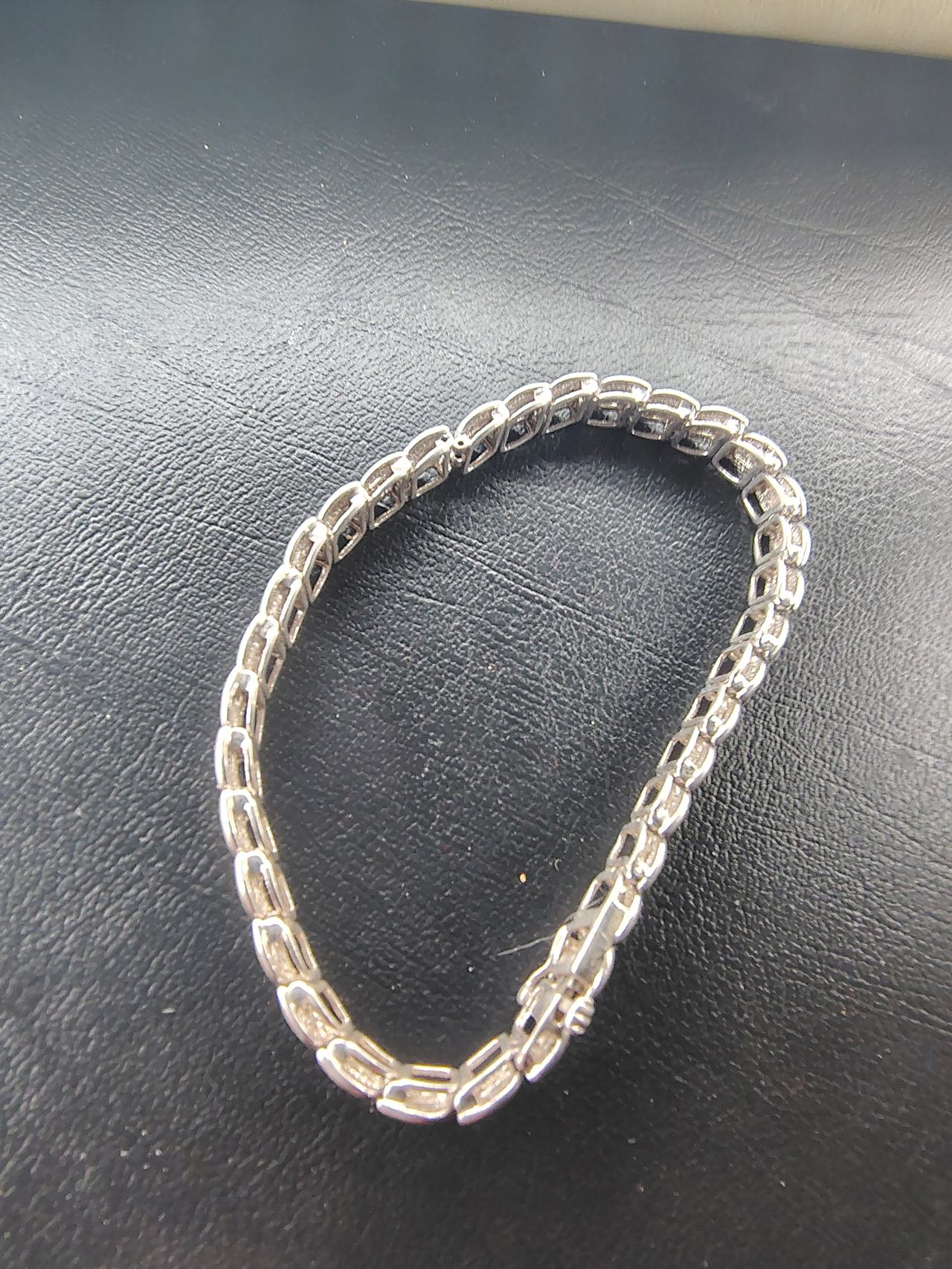 Silver Tone Tennis Bracelet