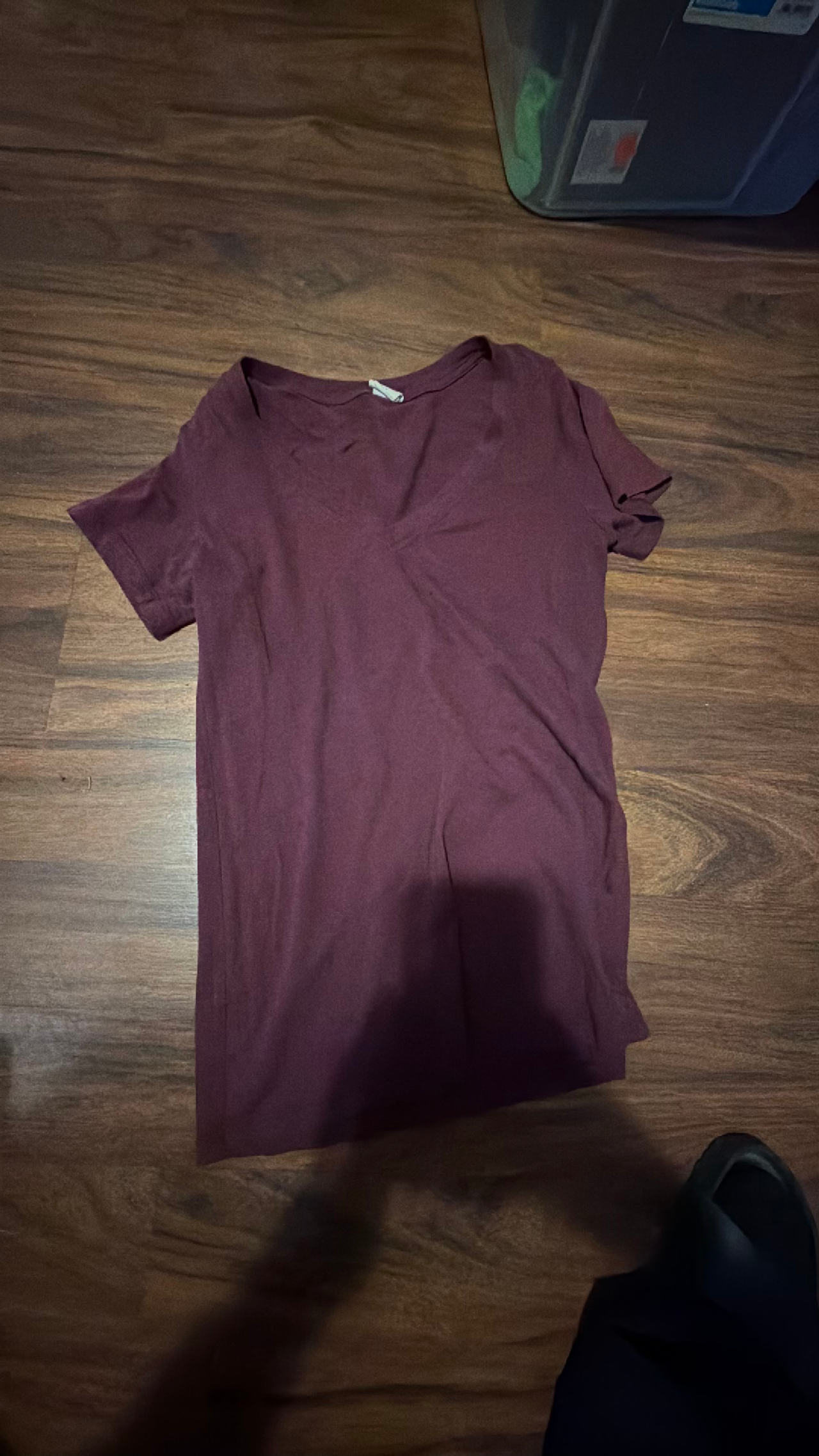 Victoria's Secret Pink Burgundy V-Neck Short Sleeve Shirt