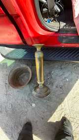 Vintage Brass Floor Candlestick Holder - Image 2