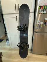 Evol Jacob Soderqvist Snowboard Black 157 cm with Technine Bindings - Image 1
