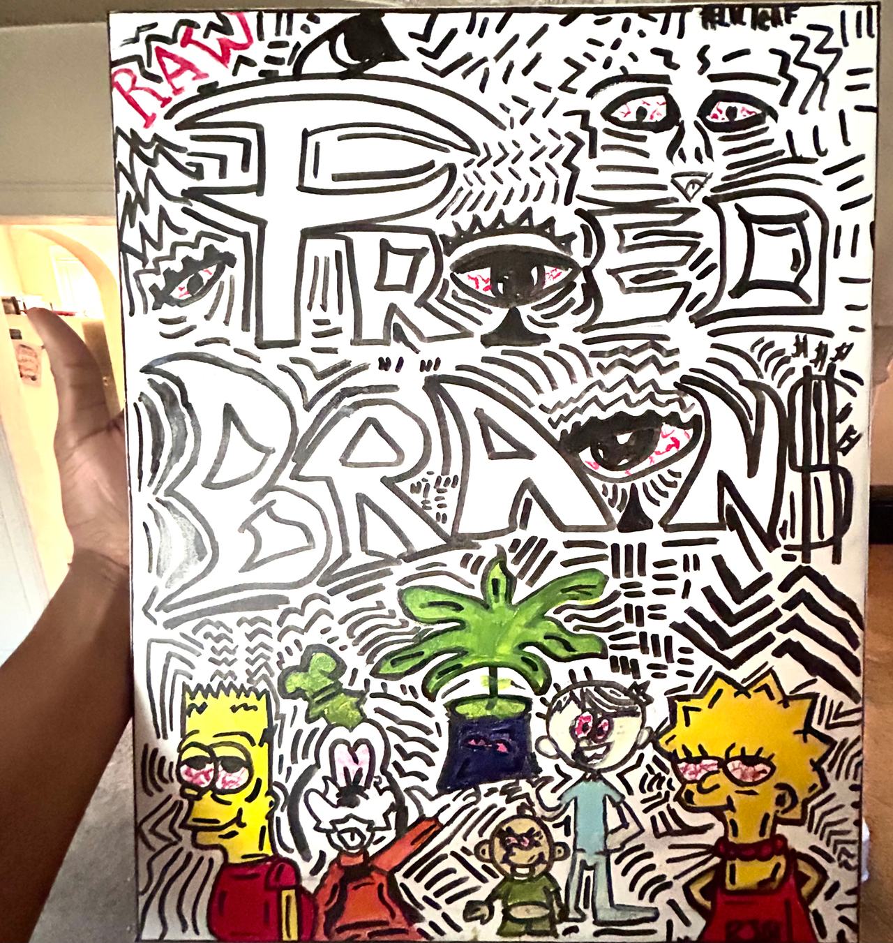 Hand-drawn Abstract Art Canvas
