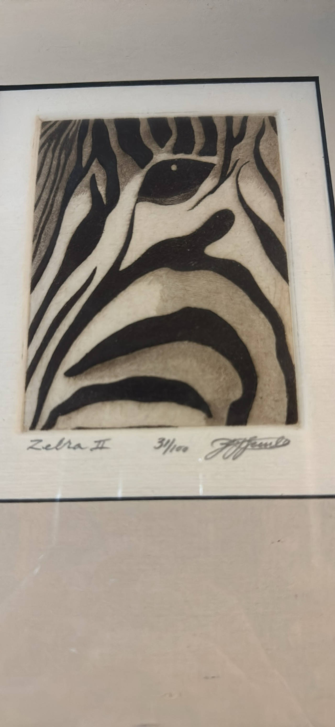 JF Joulie Zebra II Signed Etching 31/100