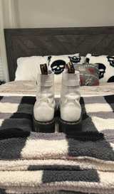 Dr. Martens Sinclair White Leather Platform Boots - Image 2