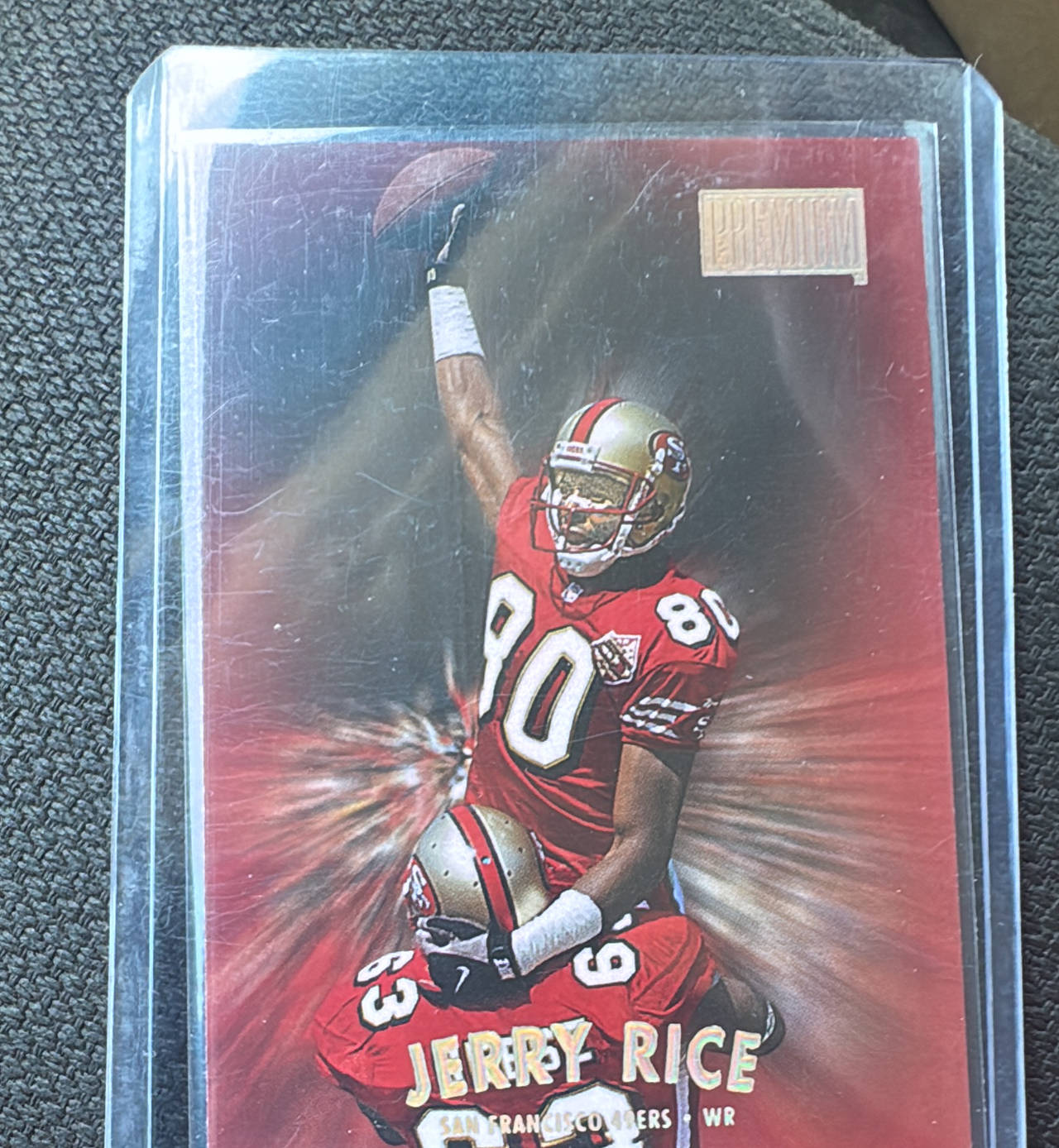 1995 SkyBox Premium Jerry Rice #100 Football Card