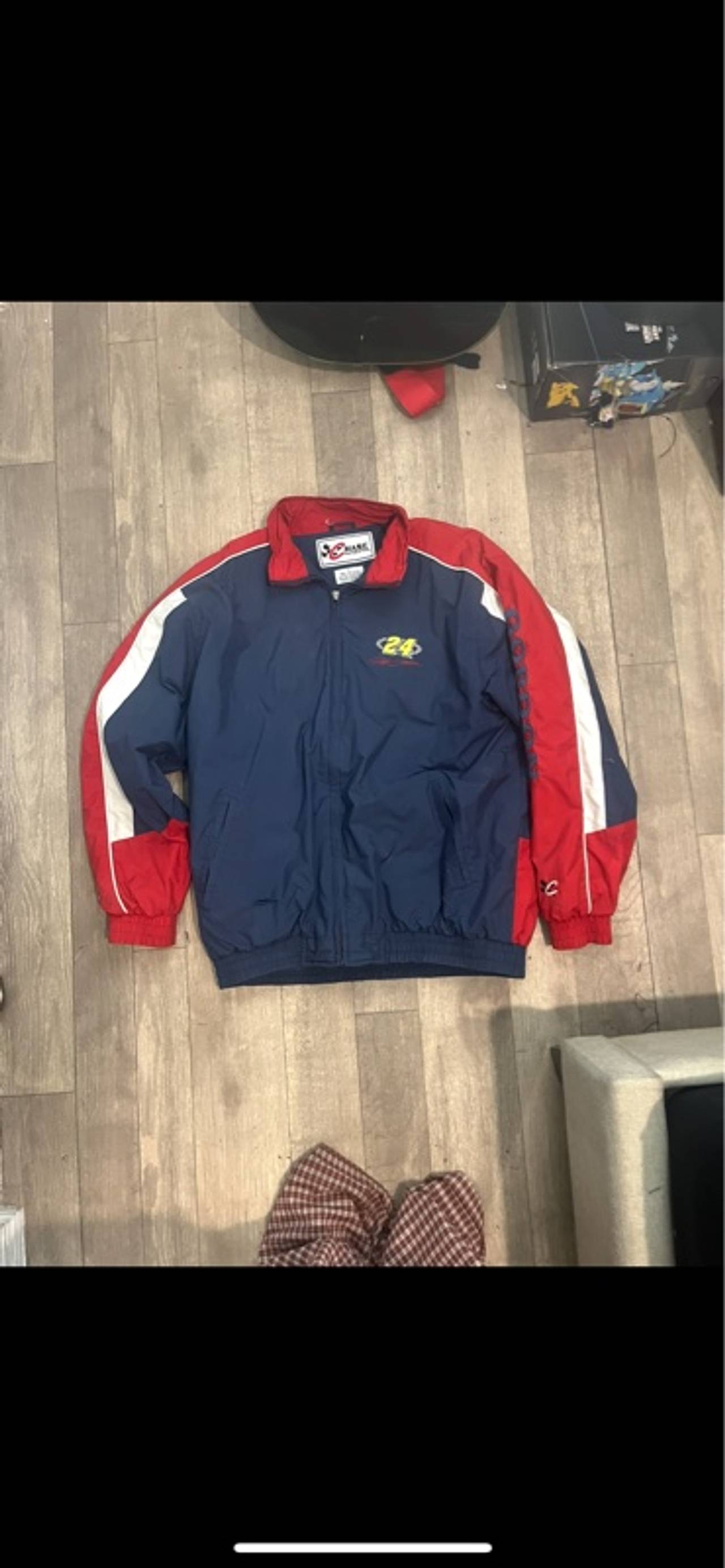 Jeff Gordon #24 Vintage NASCAR Jacket Dupont Navy Blue