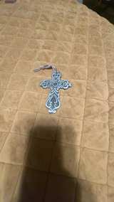 Ornate Silver Metal Wall Cross - Image 1