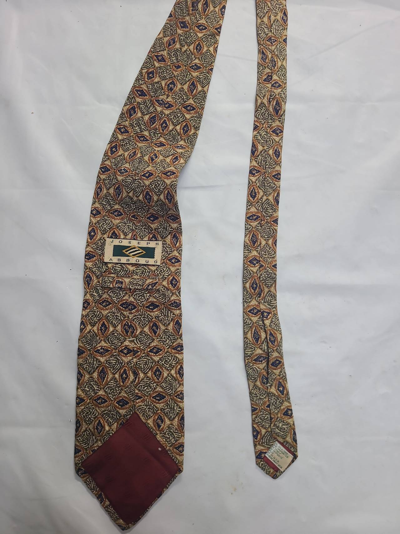 Joseph Abboud Silk Geometric Print Tie