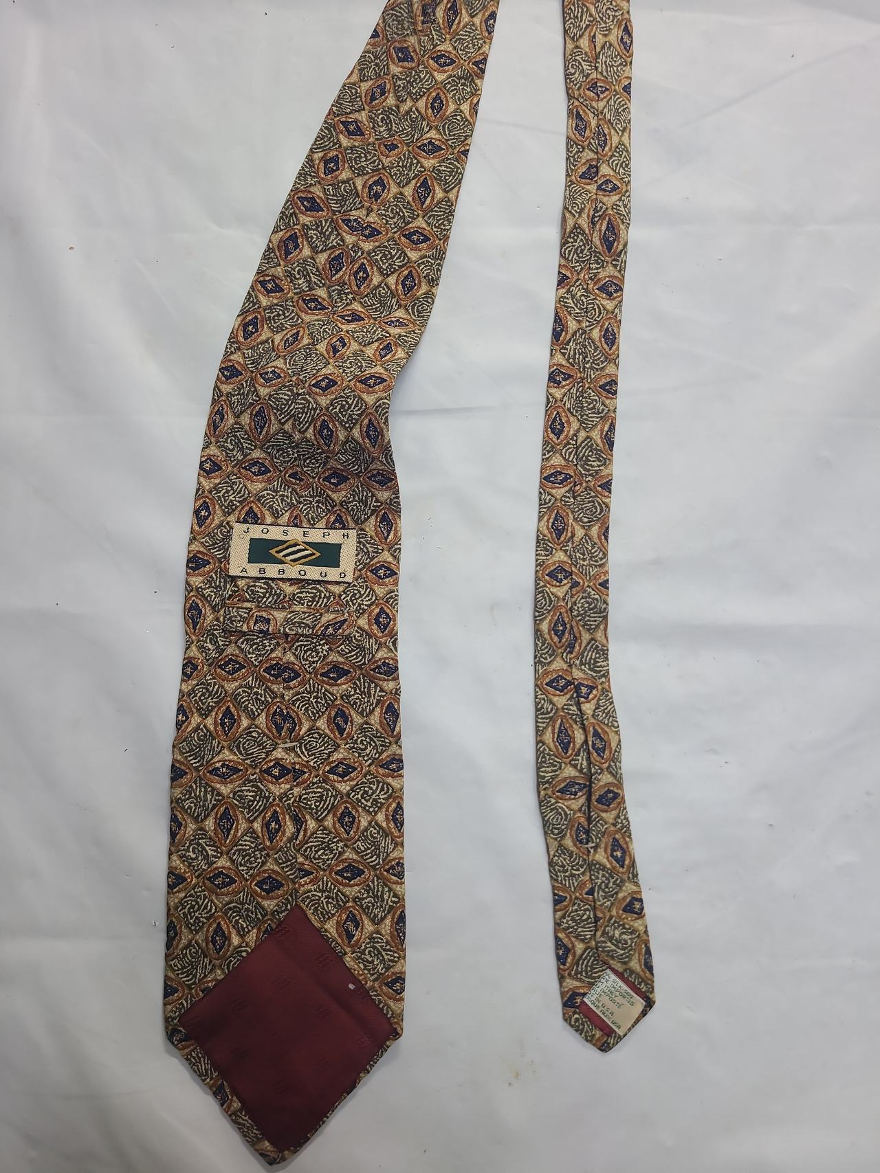 Joseph Abboud Silk Geometric Print Tie