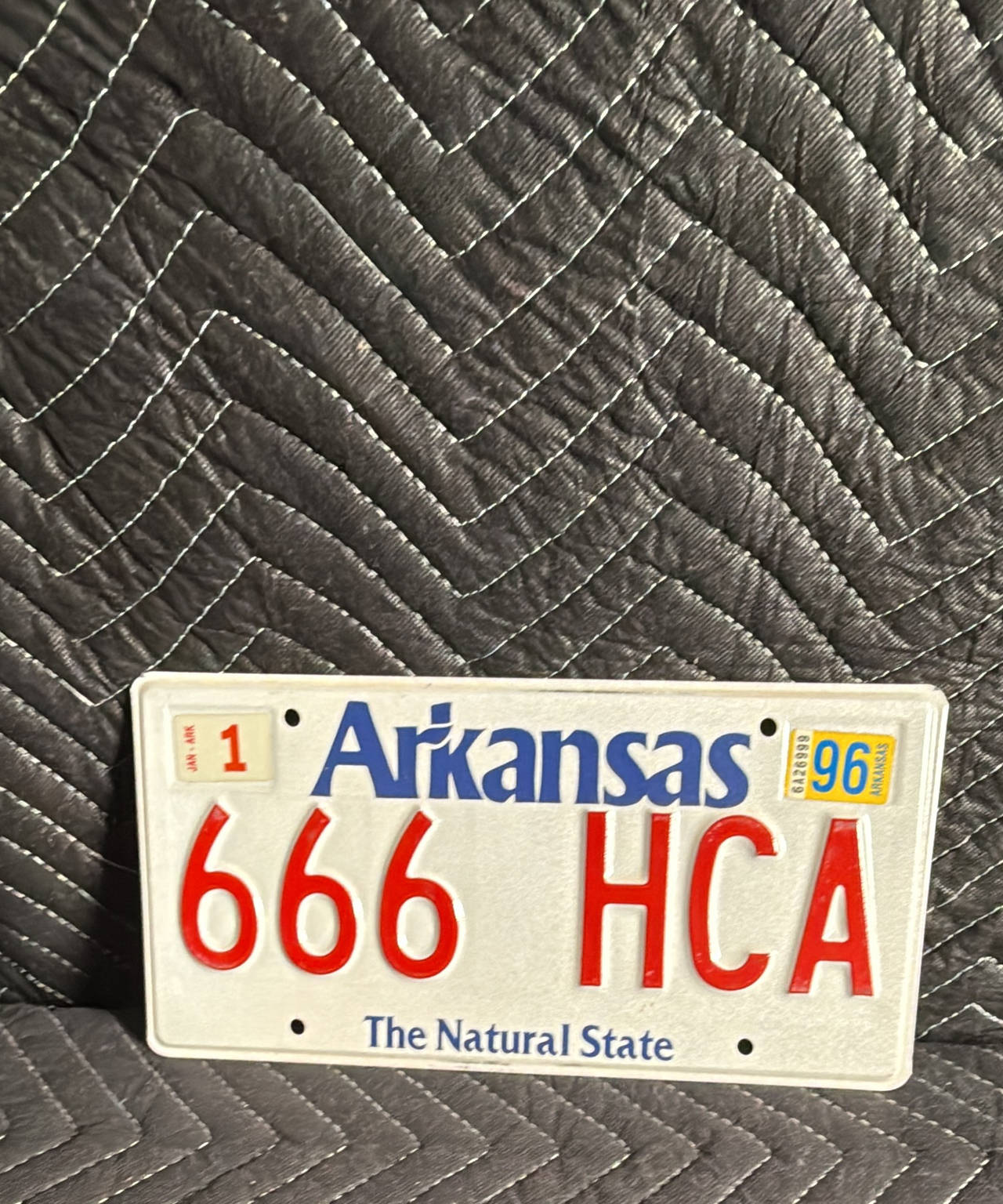 1996 Arkansas License Plate