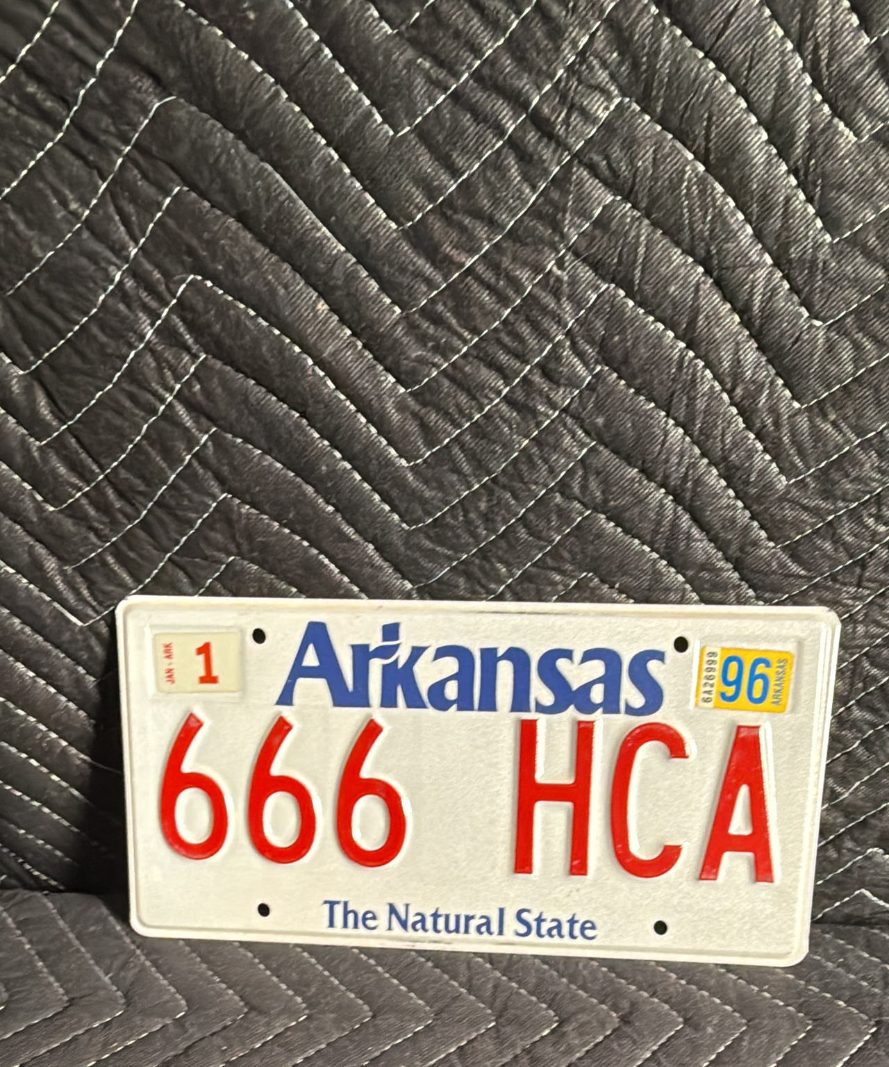 1996 Arkansas License Plate