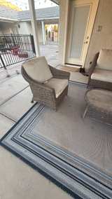 4-Piece Outdoor Wicker Conversation Set with Rug - Image 3